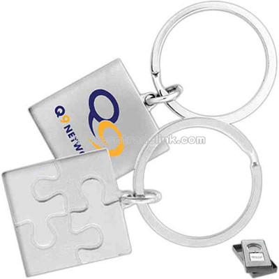 Puzzle design key chain