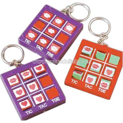 Valentine tic-tac-toe key chain