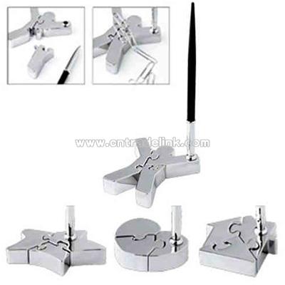 Star - Three piece magnetic puzzle desktop pen holder