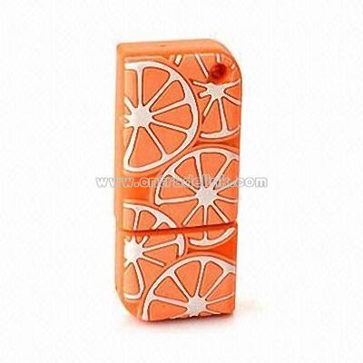 Orange 16GB USB Flash Memory Drive