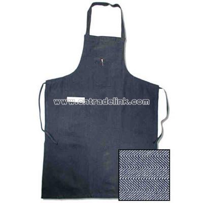 Fisher herringbone neckband apron