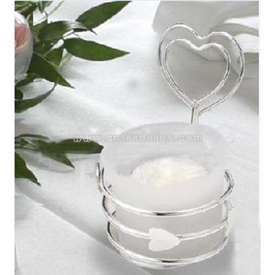 Heart shaped wedding candle holder