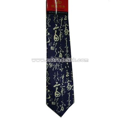 Polyester printed tie