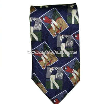 Polyester printed tie