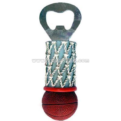 Basketball shape bottle opener