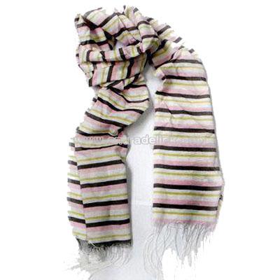 Narrow Jacquard Scarf