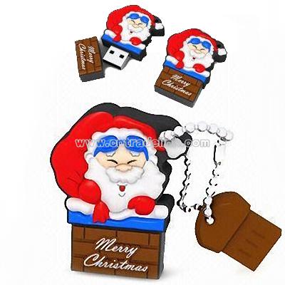 USB Flash Drive in Santa Claus Design