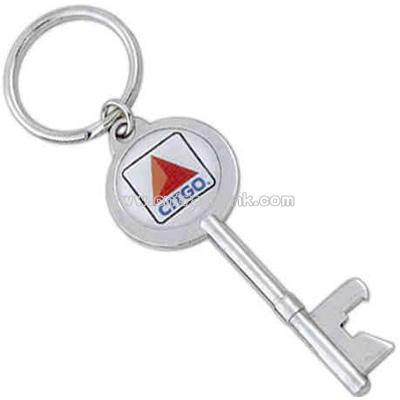 Key shape bottle opener key tag