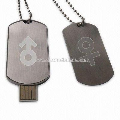 Stainless Steel Dog Tag USB Flash Drivers