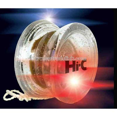 Superflash sound yo-yo with bright flashing red and blue LEDs