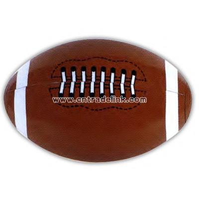 13" - Brown inflatable football with black and white markings