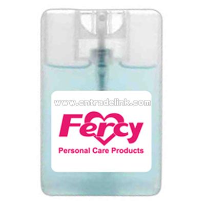 Credit card spray hand sanitizer