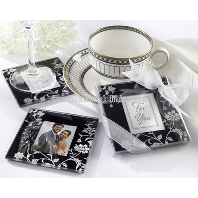 "Timeless Traditions" Floral Glass Photo Coasters