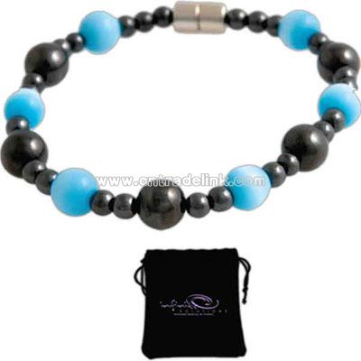 Magnetic hematite stretch bracelet