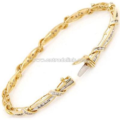 14K Yellow Gold Bracelet with Diamond