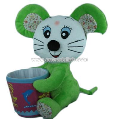 Stuffed Mouse Shape Pen Holder