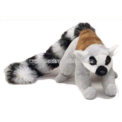 8" long plush ring tailed lemur