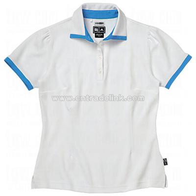 Adidas Ladies ClimaLite Tipped Shaped Polos