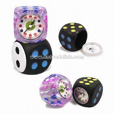 Novelty Dice-shaped Desk Clock