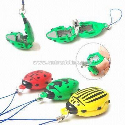 Functional Beetle Shaped Pendant Keychain