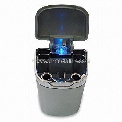 Ashtray with Blue LED Light and Logo Imprinting