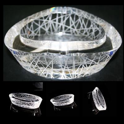 Unique Olympic Bird Nest Stadium Crystal Cigar Ashtray