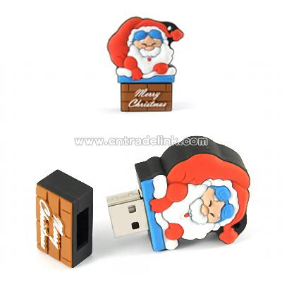 Santa Claus Merry Christmas USB Flash Memory Stick