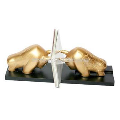 Gold Bull Name Card Holder