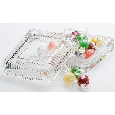 Square Glass Crystal Box Ashtray