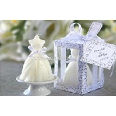 wedding dress candle