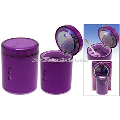 Blue LED Illuminated Plastic Cigarette Ashtray Purple