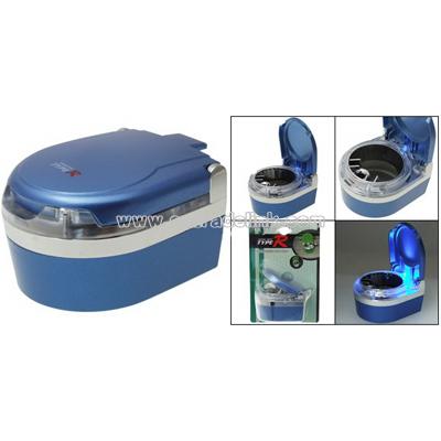 Blue LED Light Adhesive Car Cigarette Ashtray Ash Tray