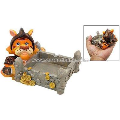 Tiger Warrior Vivid Climbing Castle for Treasure Ashtray