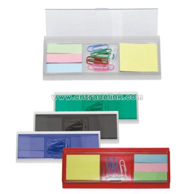 Memo Holder with Clip Dispenser,Ruler