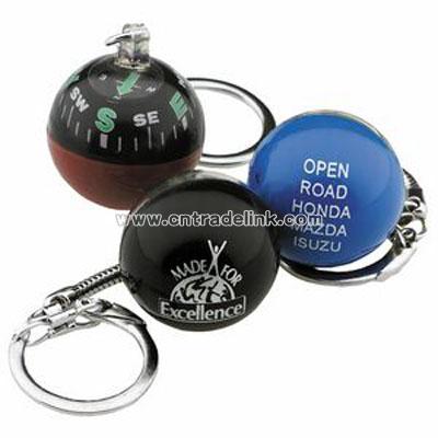 Round Compass Key Chain