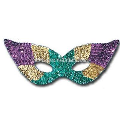 Sequin Harlequin Mask (Multi-Color)